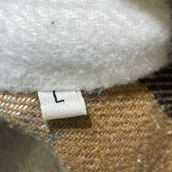 Shein Plaid Shacket Jacket Brown Black Button Size L Large - Picture 5 of 7